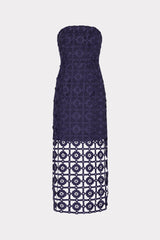 Milly Women's Kait Tile Lace Dress - Blue - Size 12