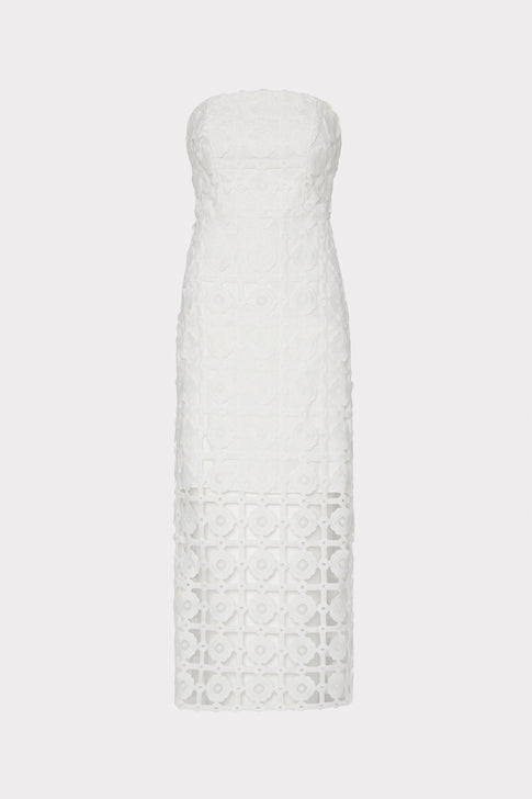 Kait Tile Lace Dress White Image 1 of 4