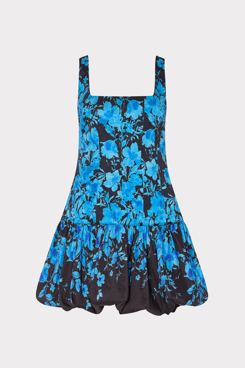 Wylma Flower Mini Dress Black/Blue Image 1 of 5