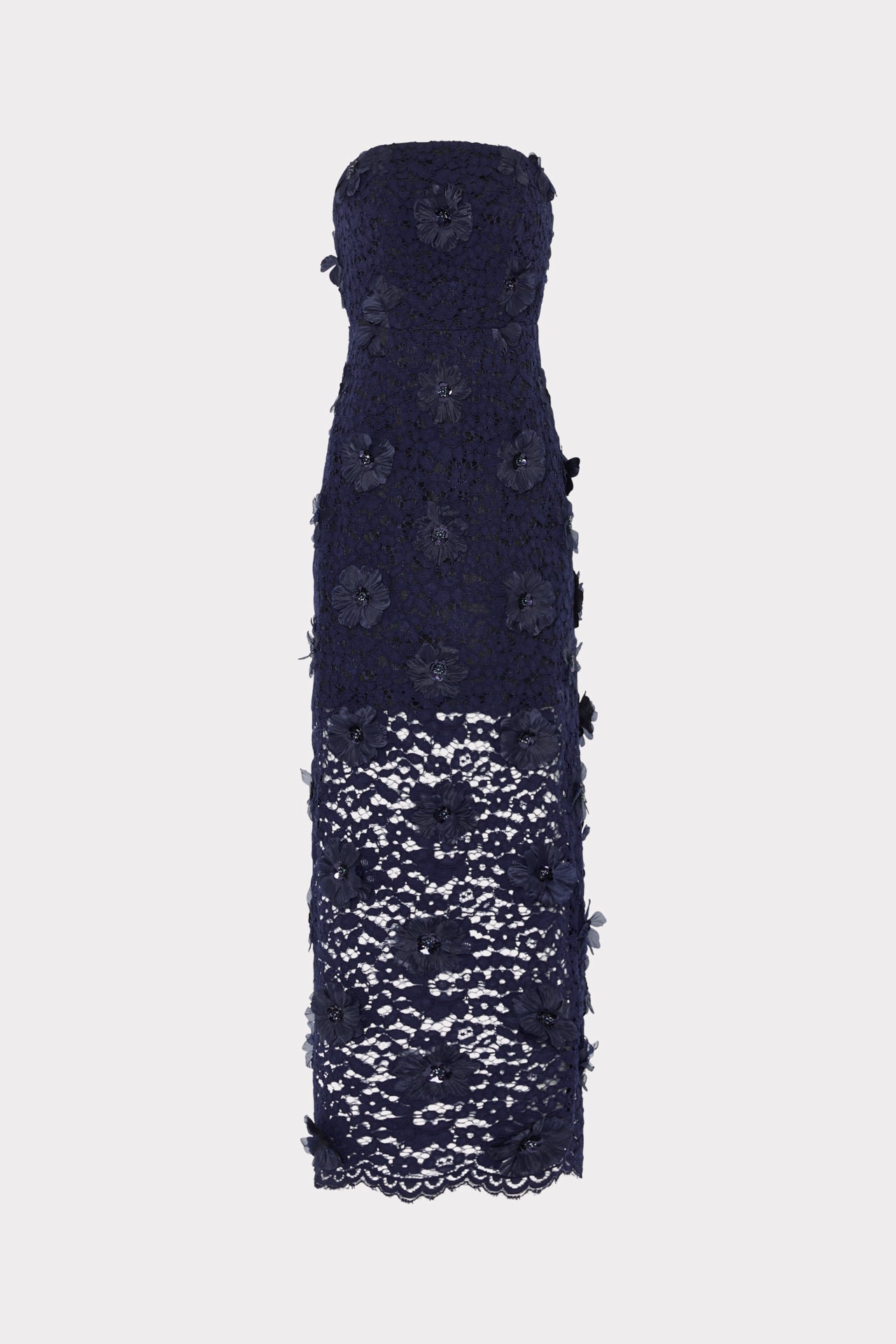 milly norelle strapless lace pleated maxi dress Kait Floral Sequin in Navy Color:Black/Rose the silhouette flows into dresses with sleeves for summer Uk Dress Euro 38
