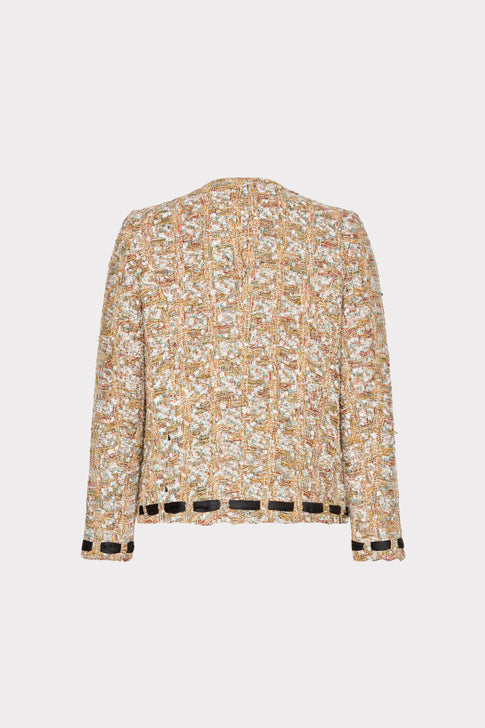 Roman Gold Tweed Ribbon Jacket Gold Multi Image 4 of 4