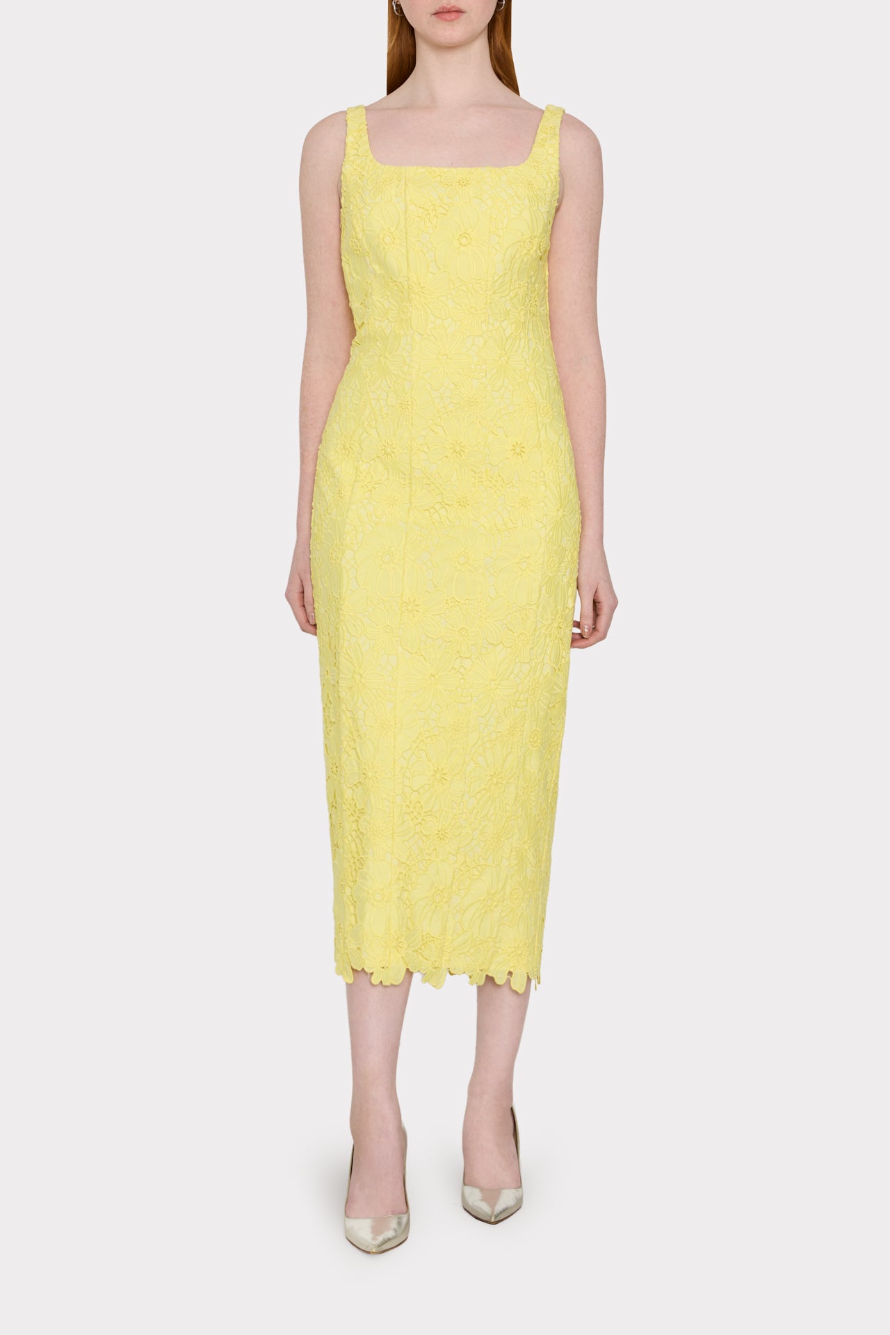 Izel Lace Midi Dress Yellow / 10 | MILLY