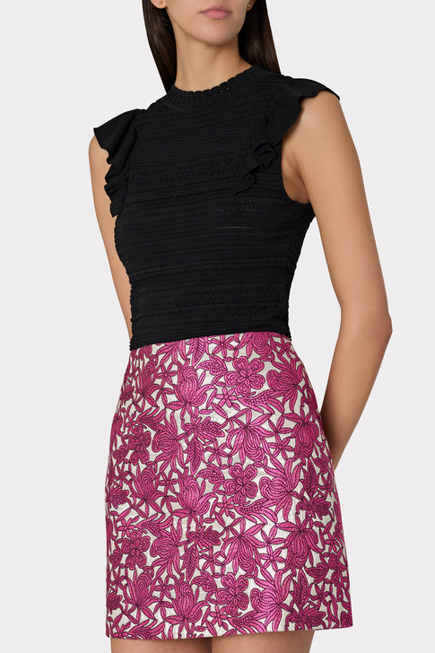 Floral Jacquard Skirt Pink Image 3 of 4