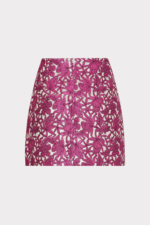 Floral Jacquard Skirt Pink Image 4 of 4