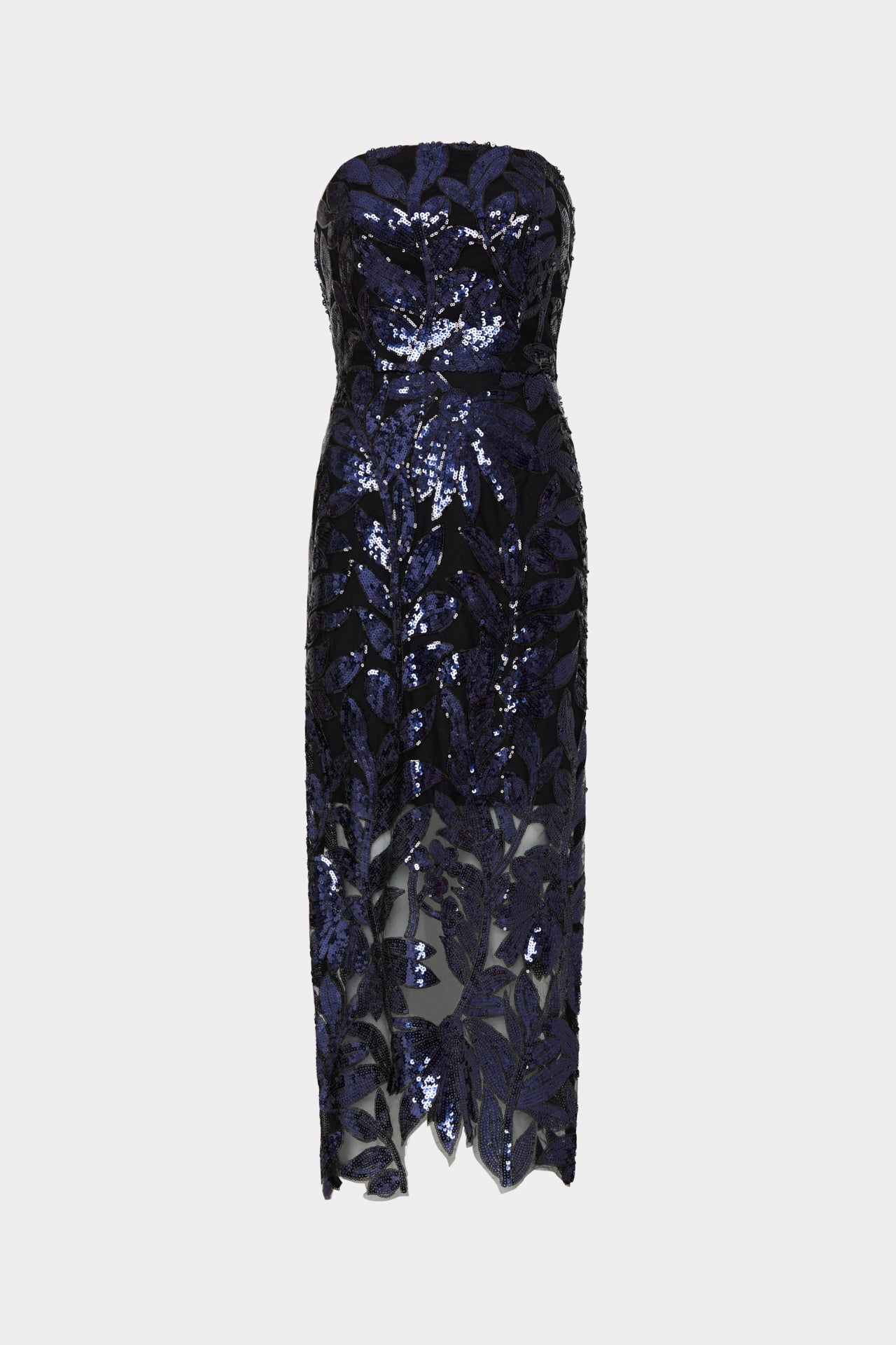 Kait Floral Sequins Dress in Navy - MILLY in Navy | MILLY