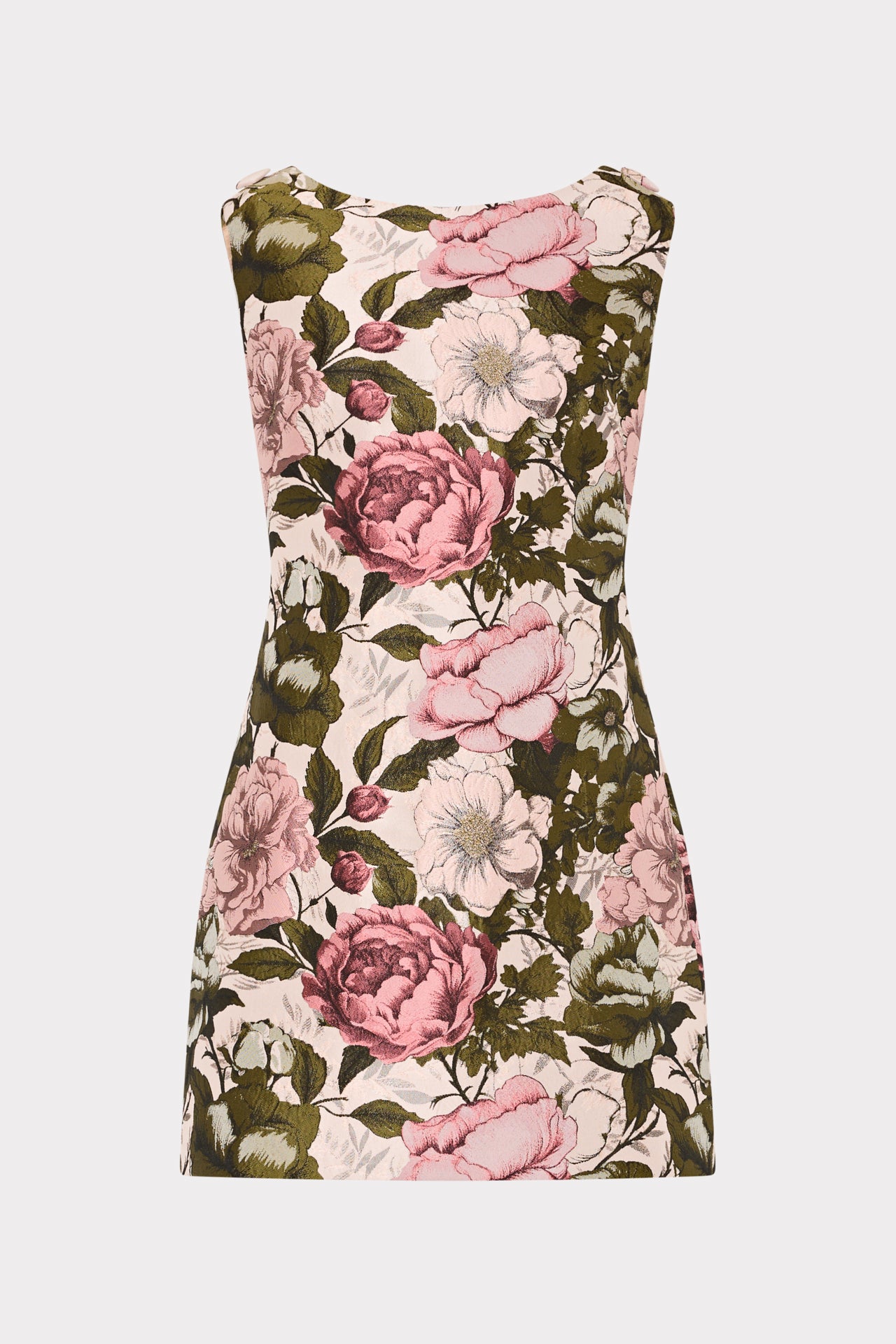Milly Women's Lane Floral Jacquard Minidress - Pink Green - Size 8 Milly Women's Lane Floral Jacquard Minidress - Pink Green - Size 8