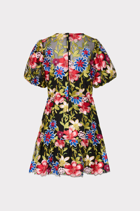 Yasmin Floral Embroidery Dress Red Multi Image 4 of 4