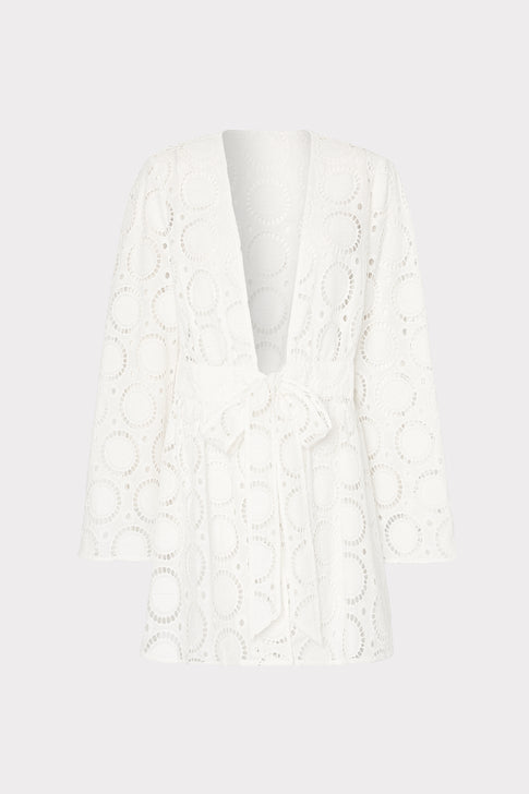 Jessie Geo Eyelet Cover-Up White Image 1 of 4
