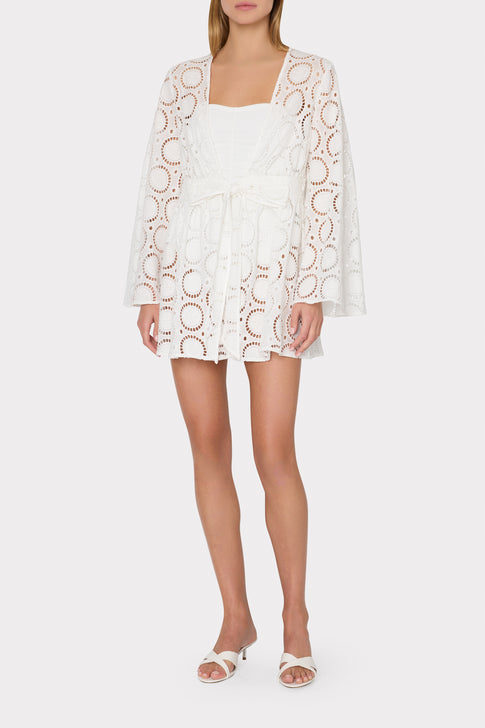 Jessie Geo Eyelet Cover-Up White Image 2 of 4