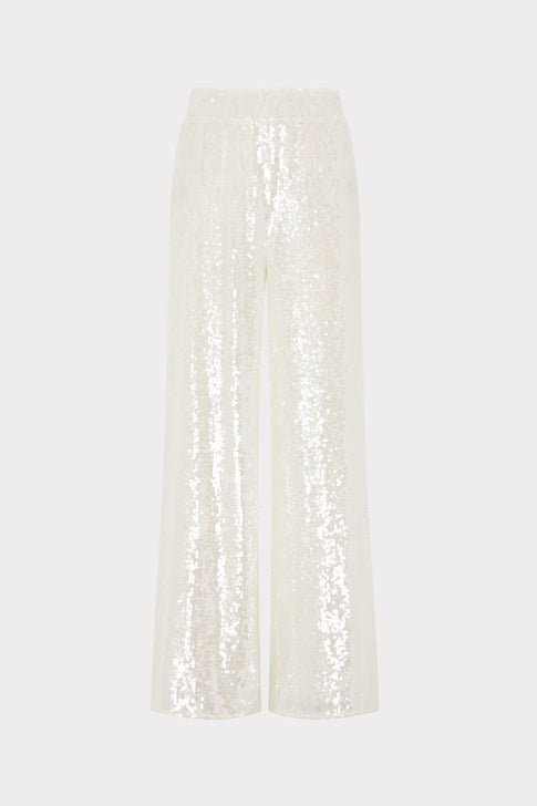 Reed Solid Sequin Pant White Image 1 of 4