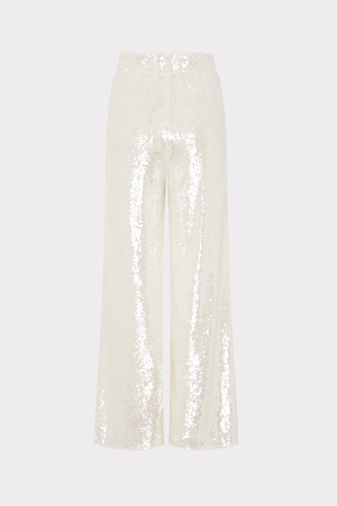 Reed Solid Sequin Pant White Image 4 of 4