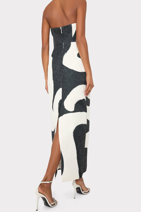 Orion Ink Swirl Dress Black/White Image 4 of 6