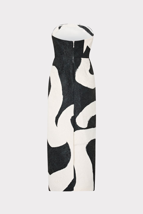 Orion Ink Swirl Dress Black/White Image 6 of 6