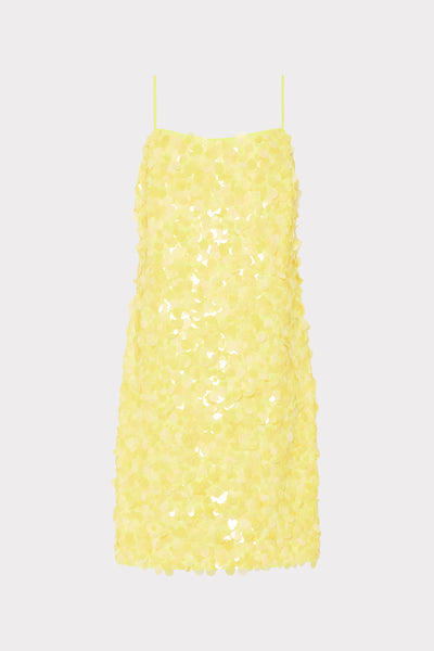 Milly Izel Colette Sequin Mini Dress in Yellow - Size 2
