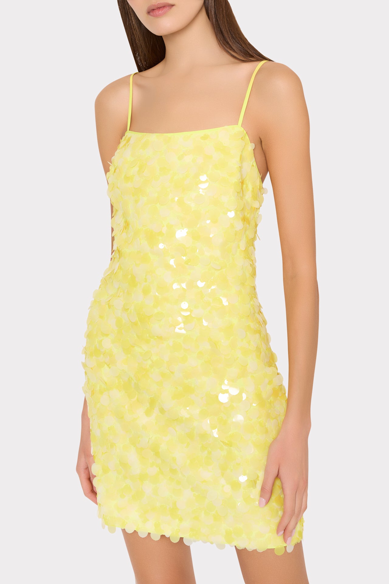Milly Izel Colette Sequin Mini Dress in Yellow - Size 2 Milly Izel Colette Sequin Mini Dress in Yellow - Size 2