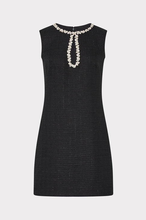 Eden Boucle Mini Dress Black Image 1 of 4