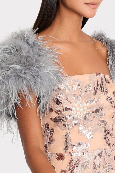 Feather Bolero Pewter Image 3 of 5
