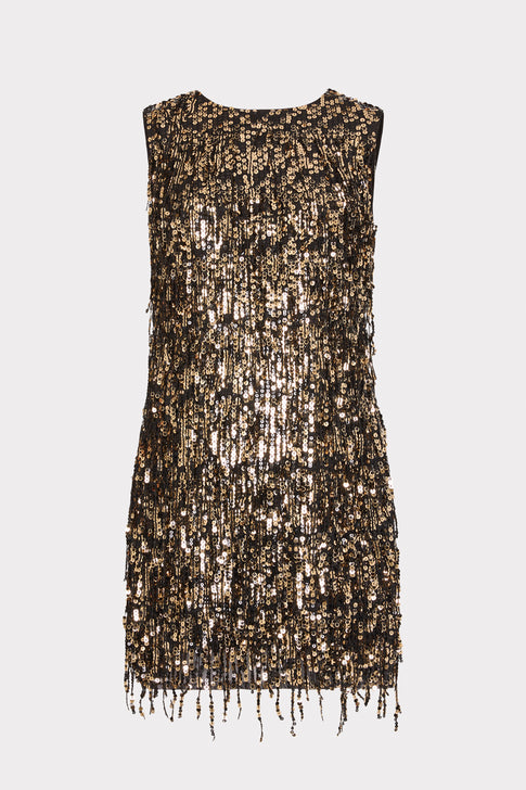 Ivette Fringe Sequins Mini Dress