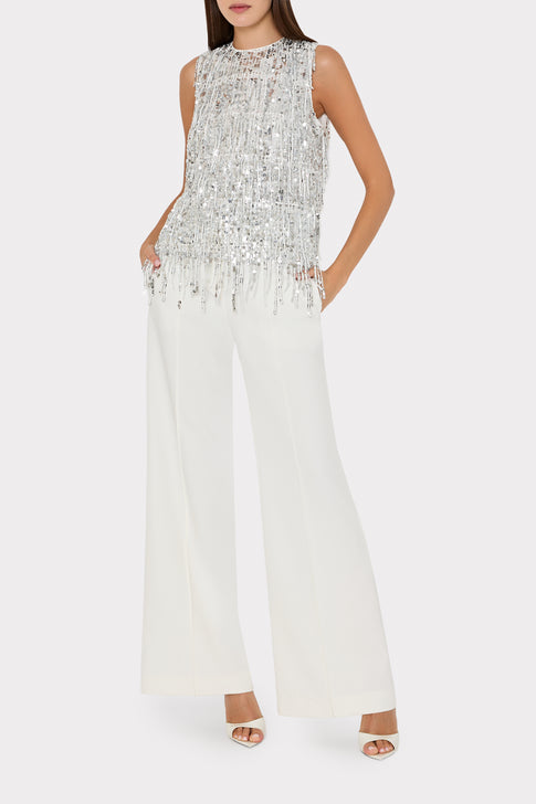 Royce Fringe Sequin Top Silver Image 2 of 6
