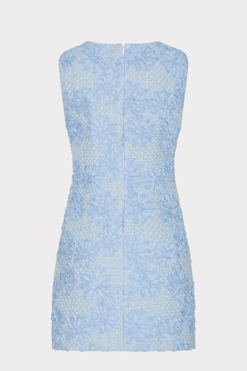 Ivette Tweed Dress in Light Blue