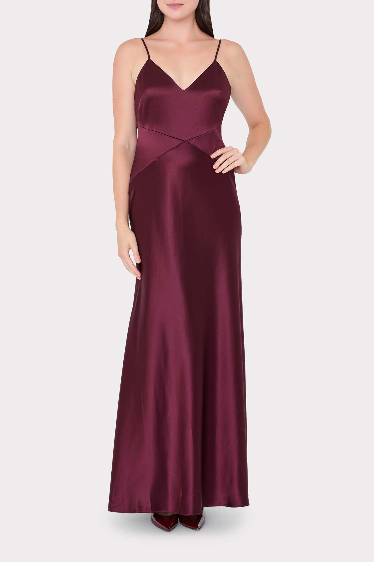 Burgundy Maxi Dress | Designer Evening Gowns