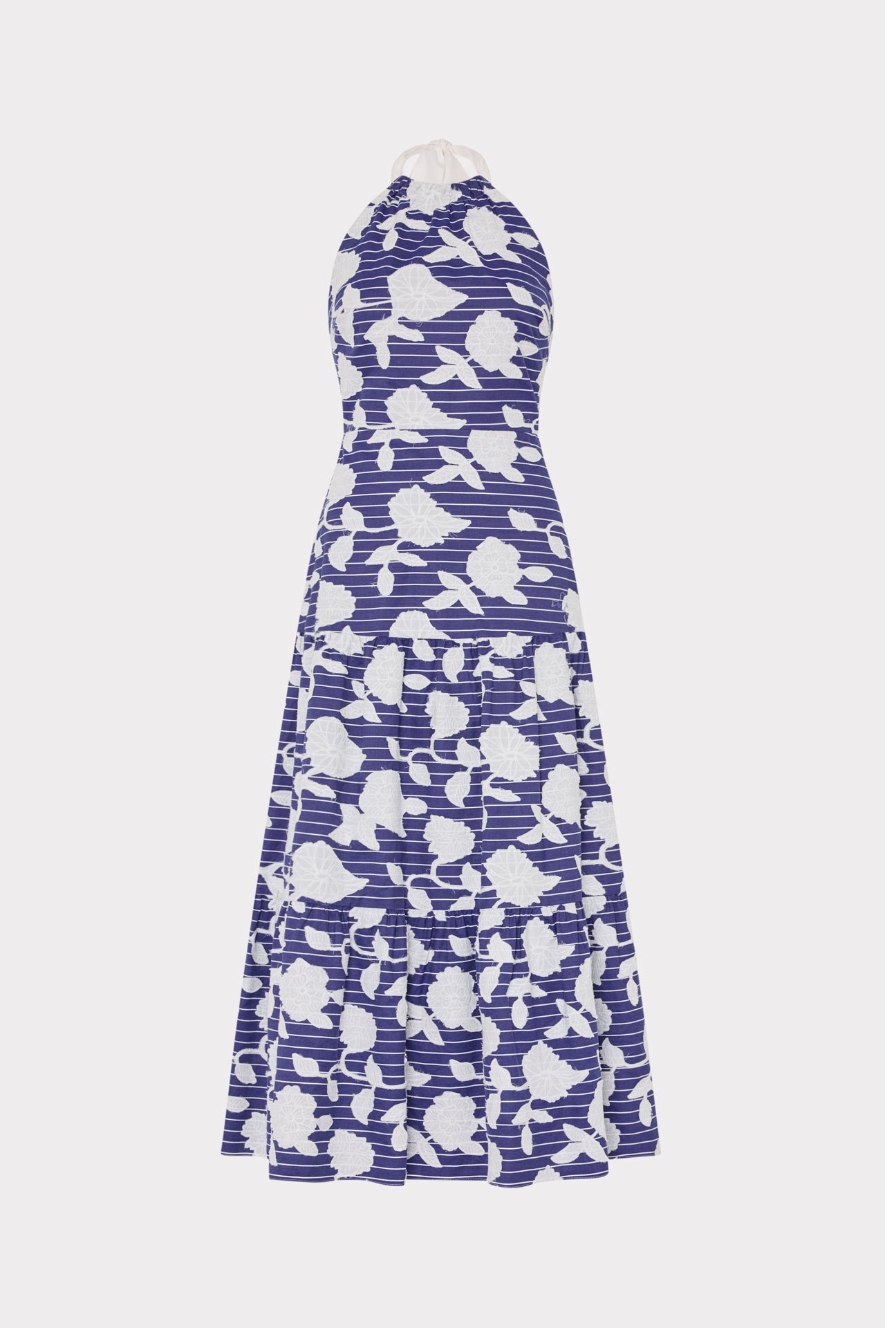 Hayden Floral Embroidered Midi Dress in Blue/White | MILLY Hayden Floral Embroidered Midi Dress in Blue/White | MILLY
