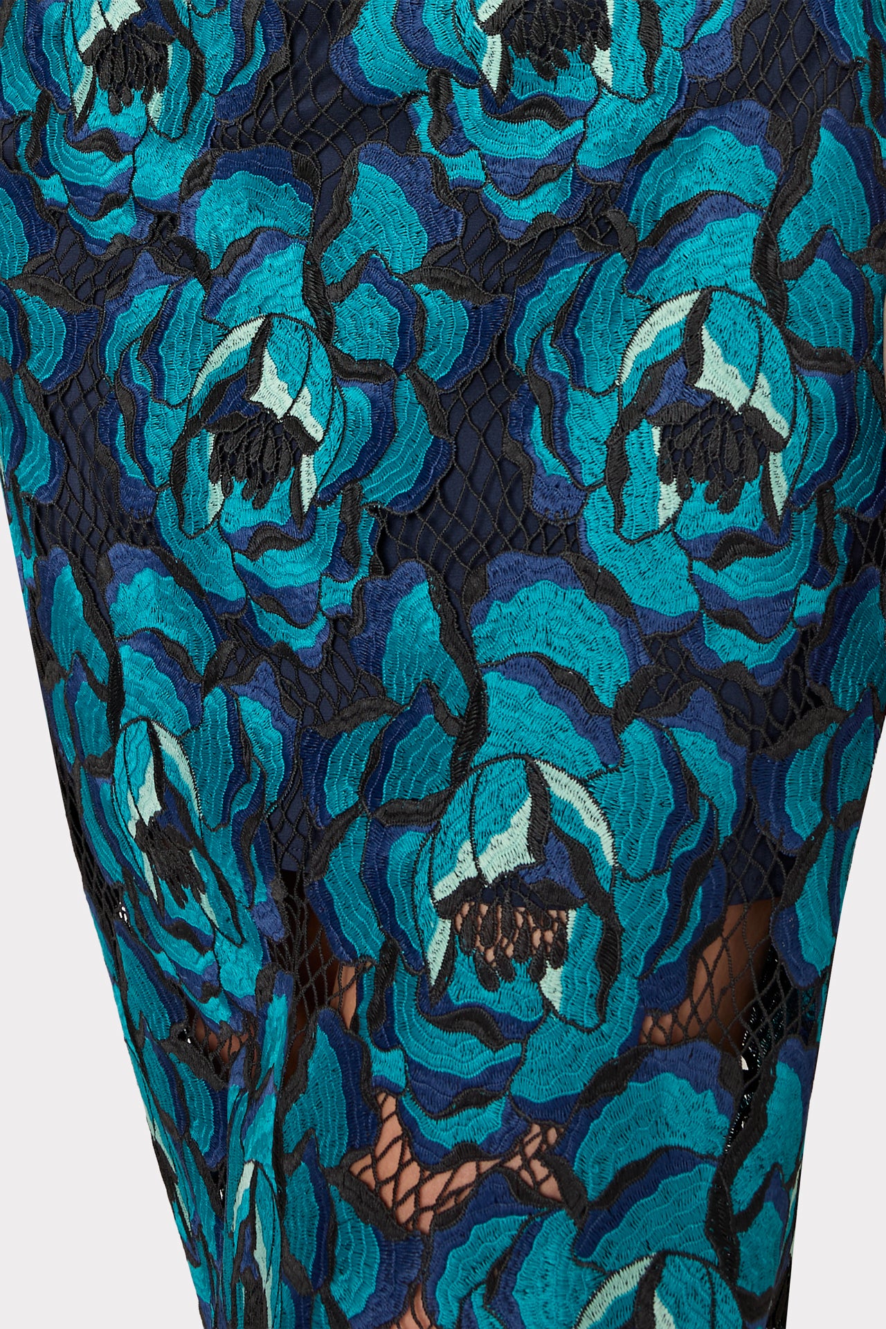 Milly Kait Blue Bloom Midi Dress - Turquoise Milly Kait Blue Bloom Midi Dress - Turquoise