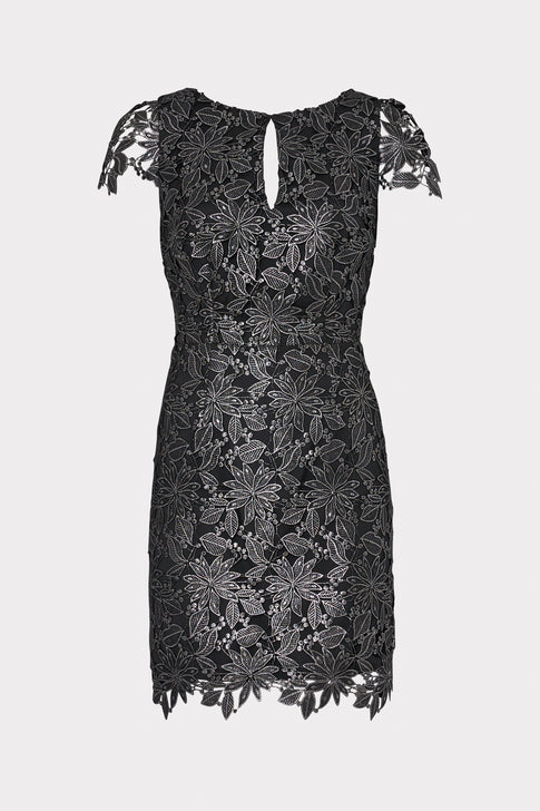 Shayna Foiled Lace Dress