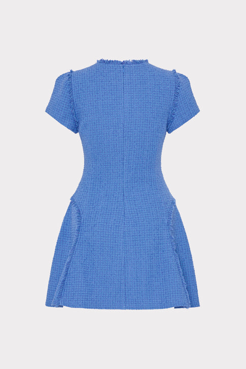 Samara Boucle Mini Dress in Blue | MILLY