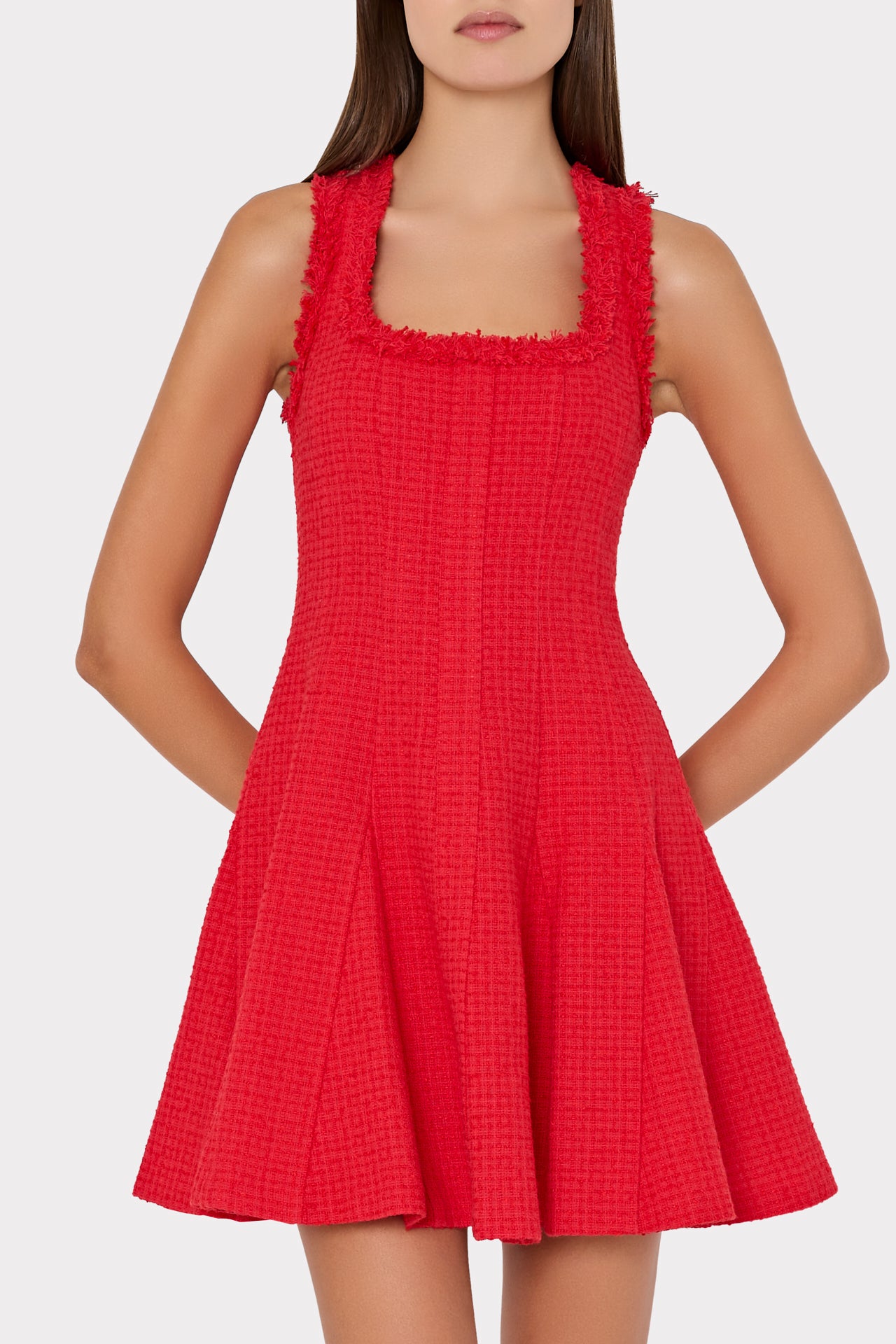 Juniper Boucle Mini Dress in Red | Milly Juniper Boucle Mini Dress in Red | Milly