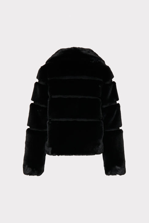 Rivera Faux Fur Jacket Black Image 4 of 4