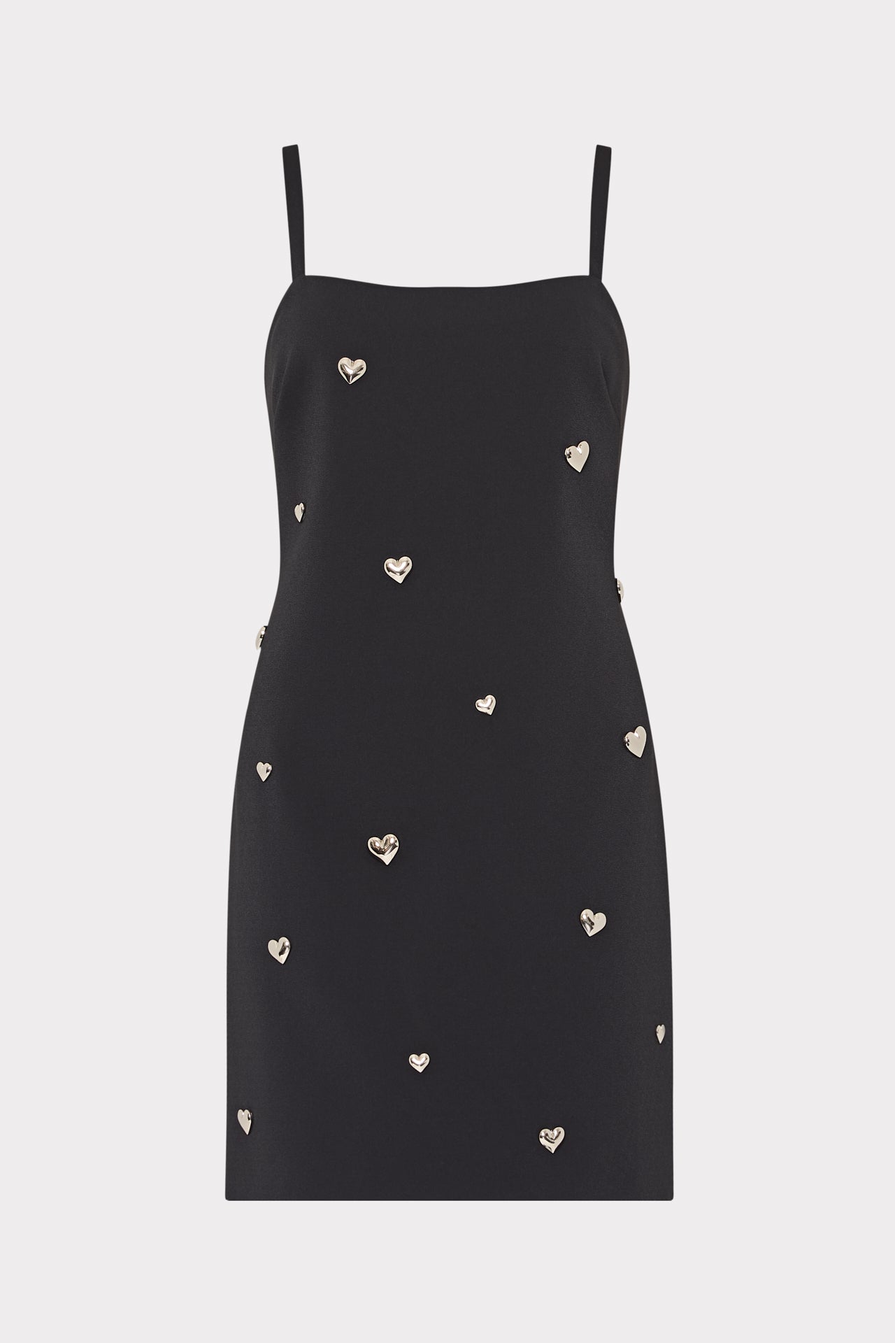 Colette Heart Applique Mini Dress in Black | MILLY Colette Heart Applique Mini Dress in Black | MILLY