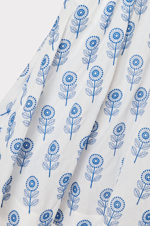 Poppy Embroidery Skirt White/Blue Image 4 of 5