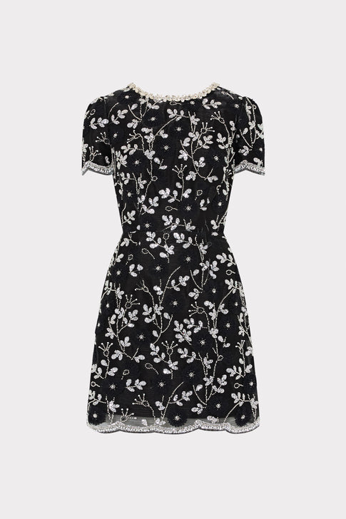 Daisy Silver Star Sequin Dress Black/Silver Image 1 of 4