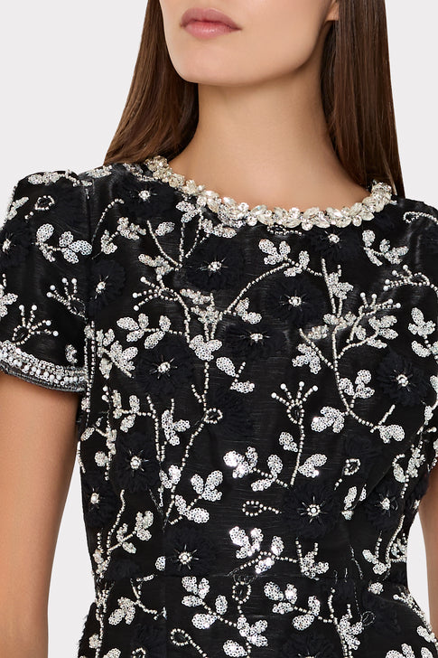 Daisy Silver Star Sequin Dress Black/Silver Image 3 of 4