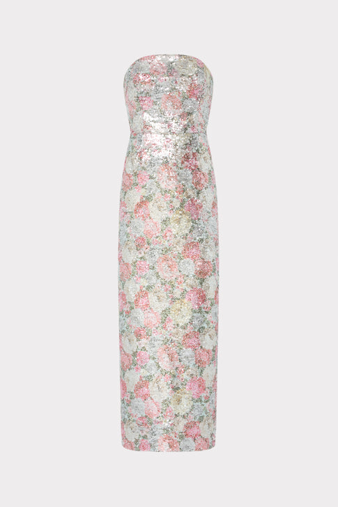 Kait Floral Sequin Dress