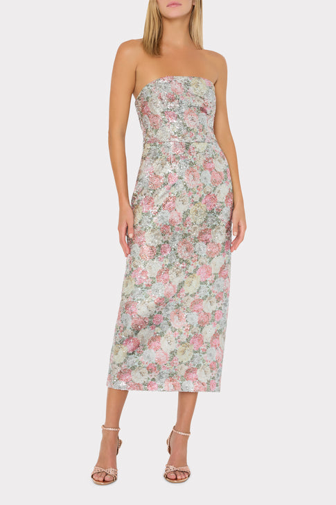 Kait Floral Sequin Dress