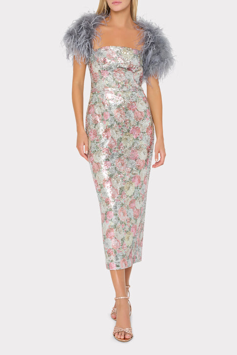 Kait Floral Sequin Dress