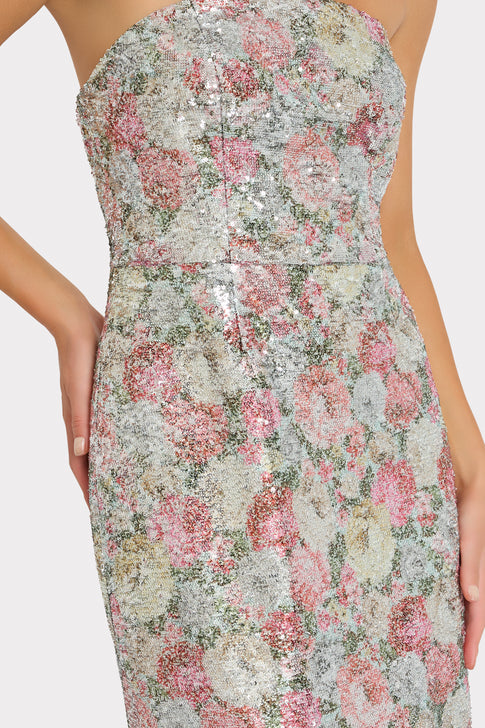 Kait Floral Sequin Dress
