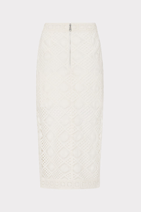Diamond Crochet Midi Skirt White Image 4 of 4