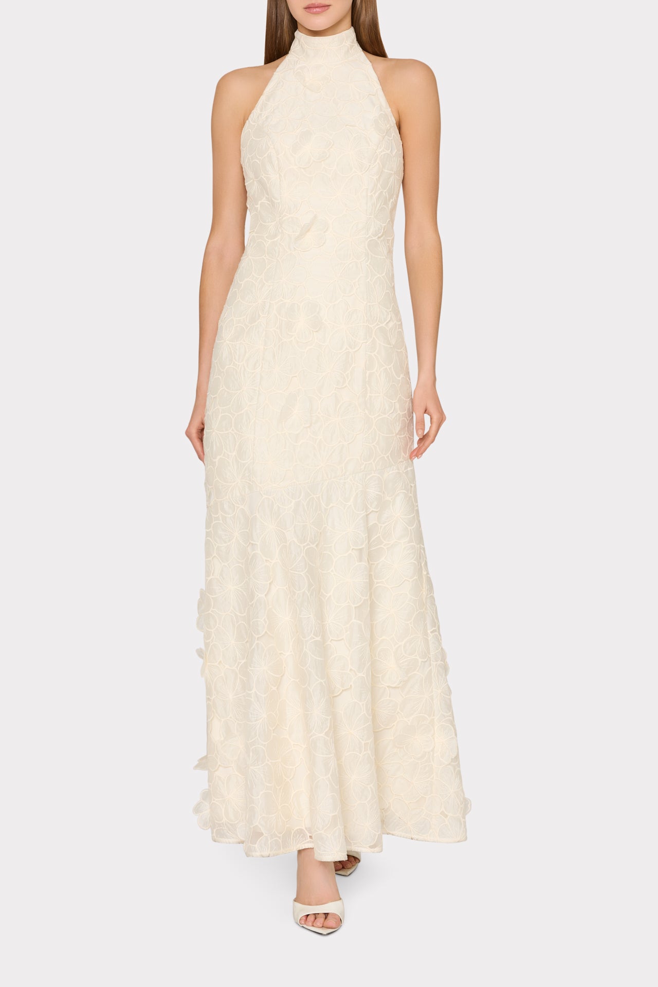 josefina ivory floral maxi dress Dress the Population Josefina Gown - Ivory Multi
