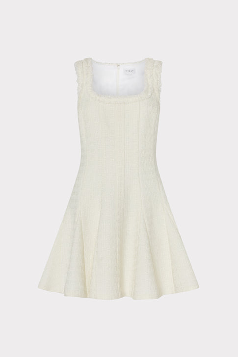 Juniper Boucle Mini Dress Ecru Image 1 of 4