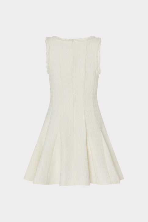 Juniper Boucle Mini Dress Ecru Image 4 of 4