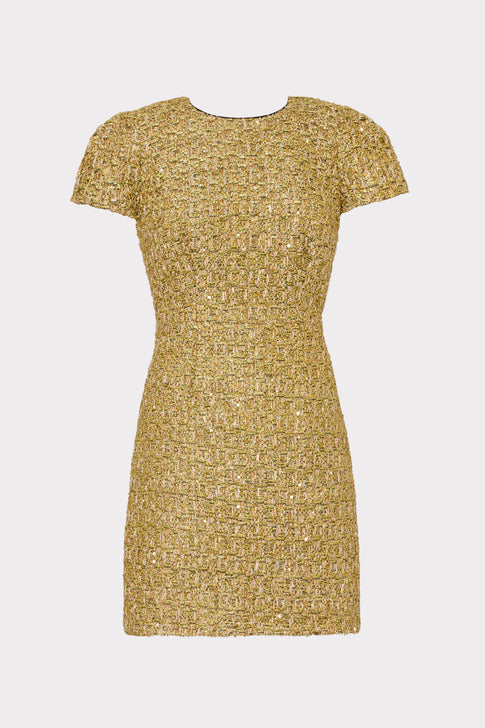 Rowen Metallic Tweed Dress