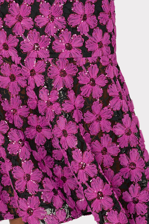 Tahlia Tulle Embroidery Dress Pink/Black Image 3 of 4