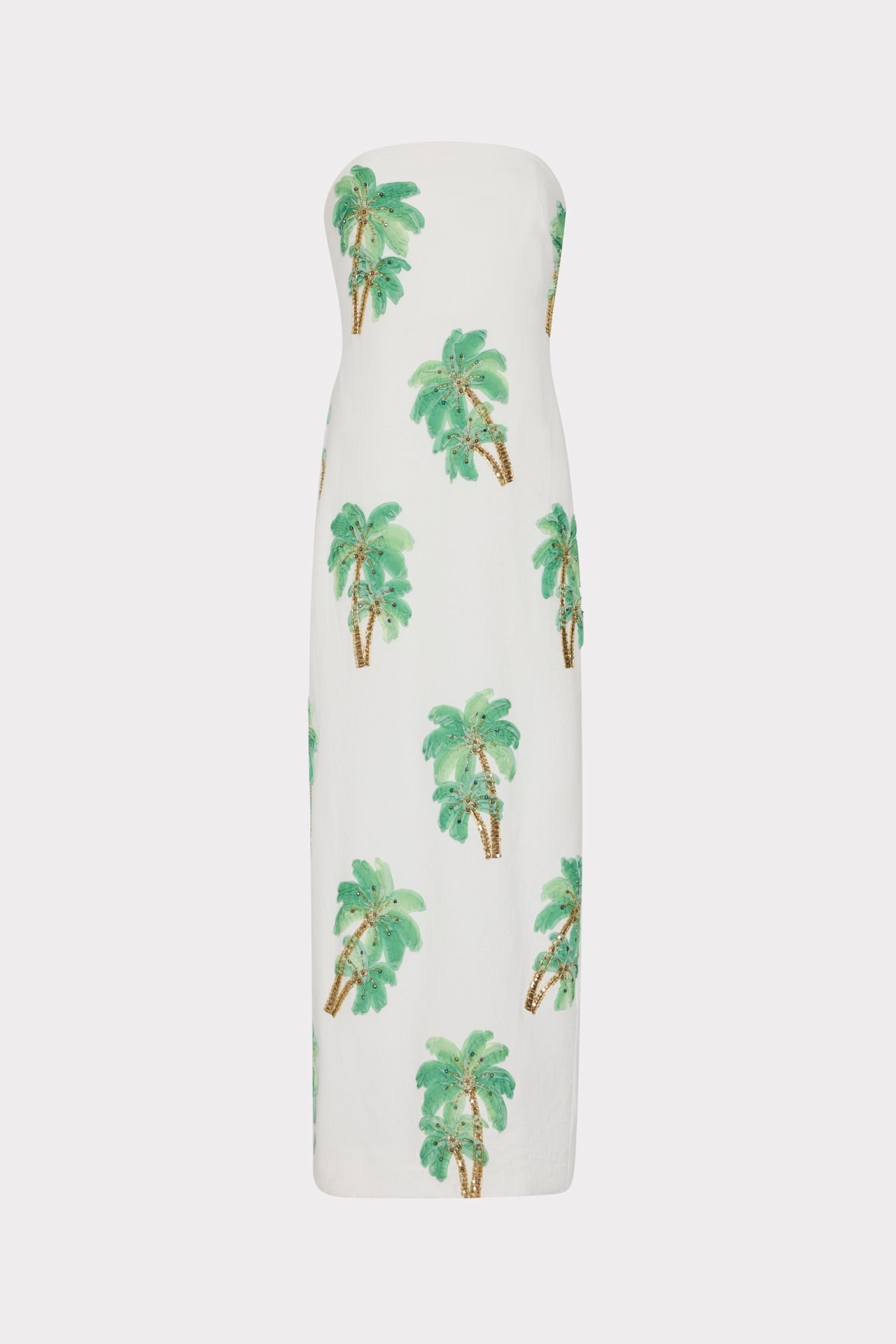 tree of life white maxi dress Milly Clara Palm Embellished Strapless - Multi XL US 2 Type|cl:7-Drawer The cutest neutral outfits smarttag_size_in_stock:        XL