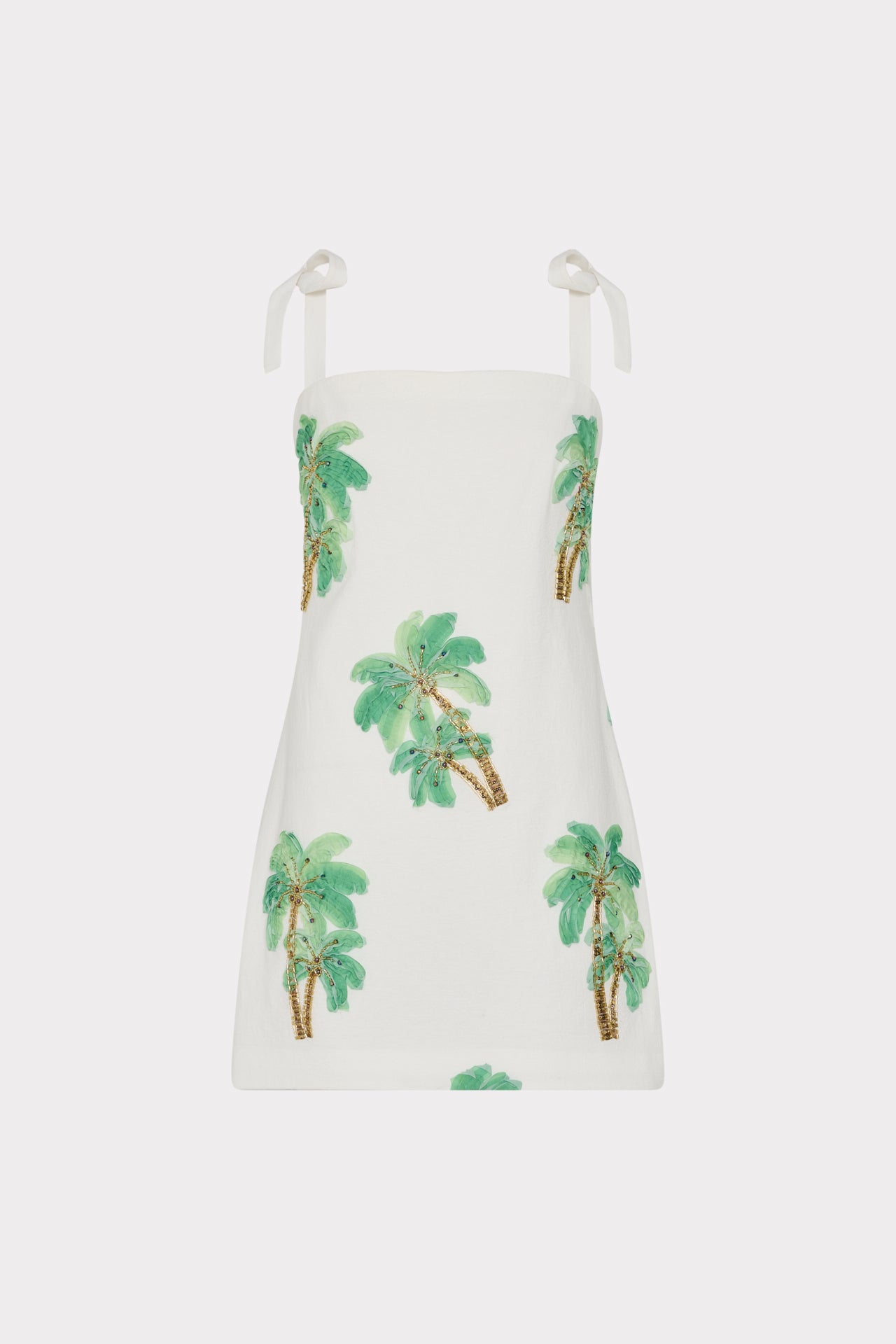 knee length dresses for ladies Ceri Embroidered Mini Dress in White Multi