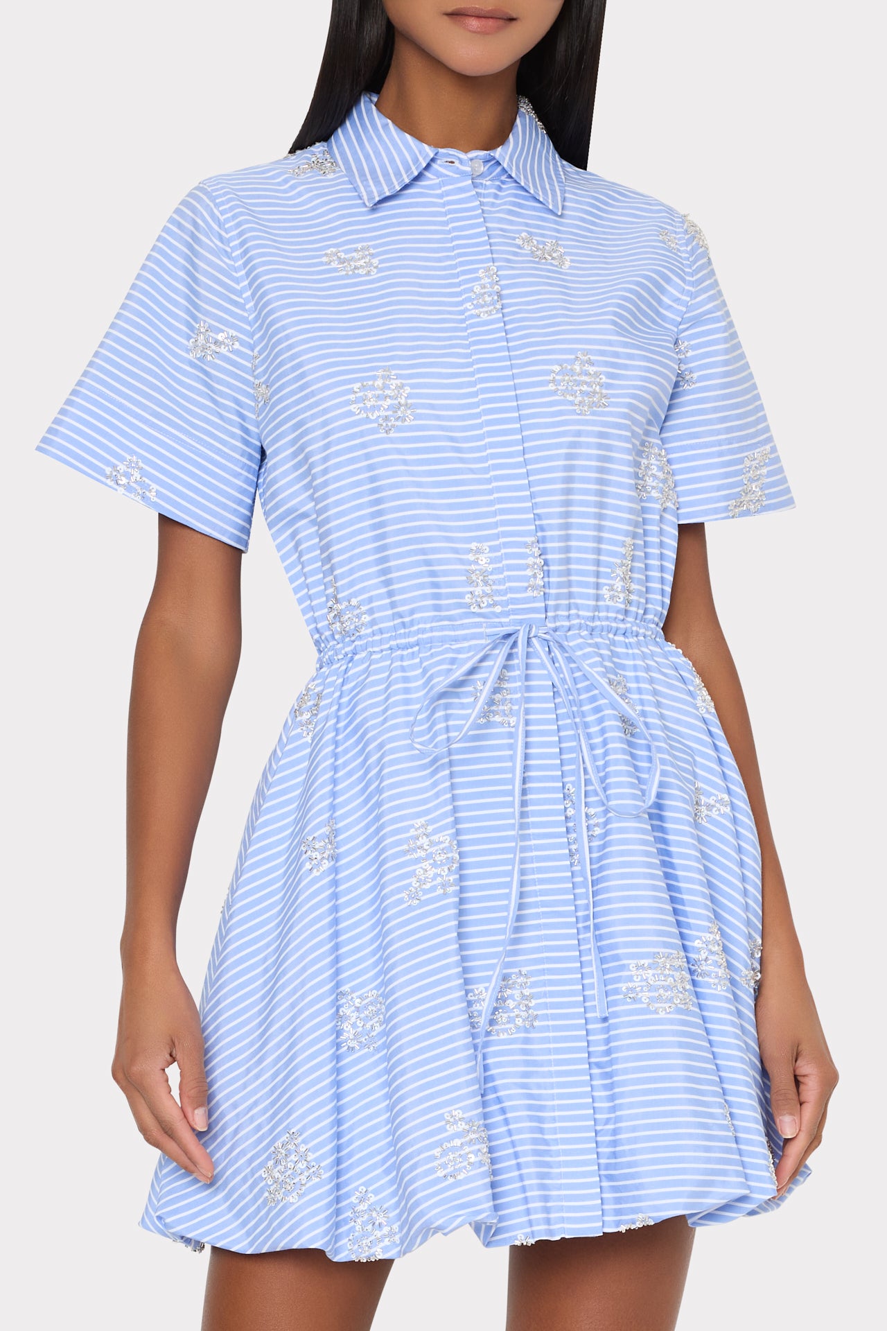 Milly Willa Beaded Mini Dress - Blue/white Milly Willa Beaded Mini Dress - Blue/white