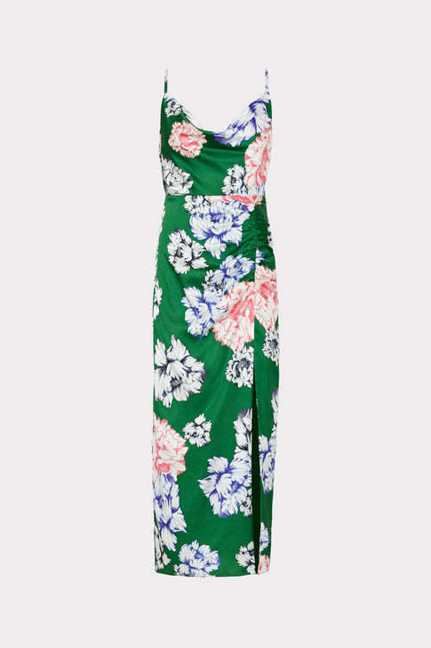 Lilliana Petals In Bloom Slip Dress Green Multi Image 1 of 5