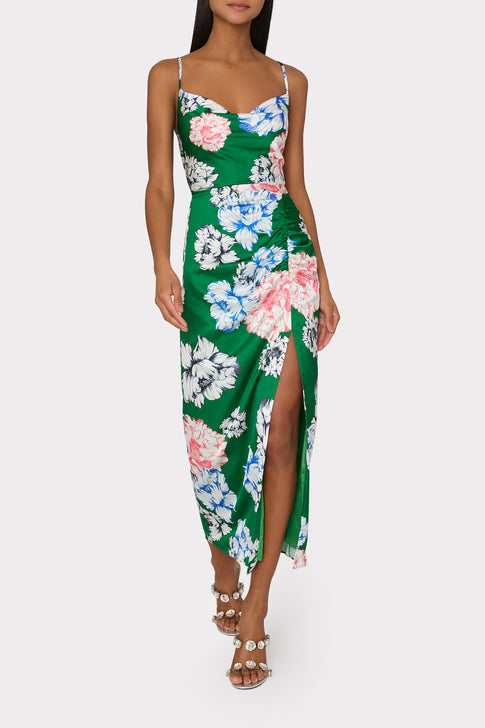 Lilliana Petals In Bloom Slip Dress Green Multi Image 2 of 5